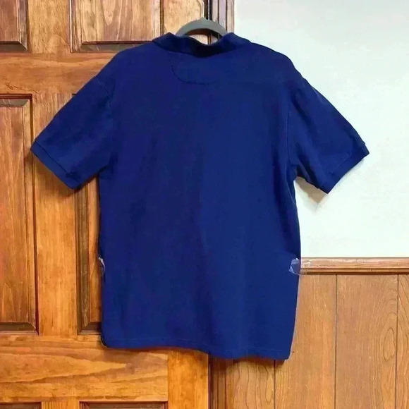 Men's Chaps 3 Button Shirt Royal Blue Size Large - Picture 4 of 8